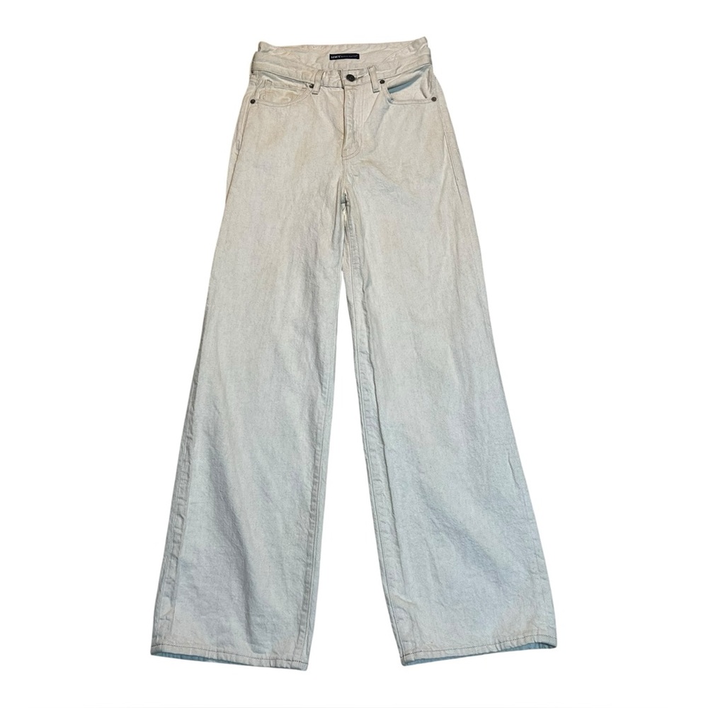 Levi's Made & Crafted Hip Hugger Jeans Cotton Hemp Blend Natural Beige Sz. 24